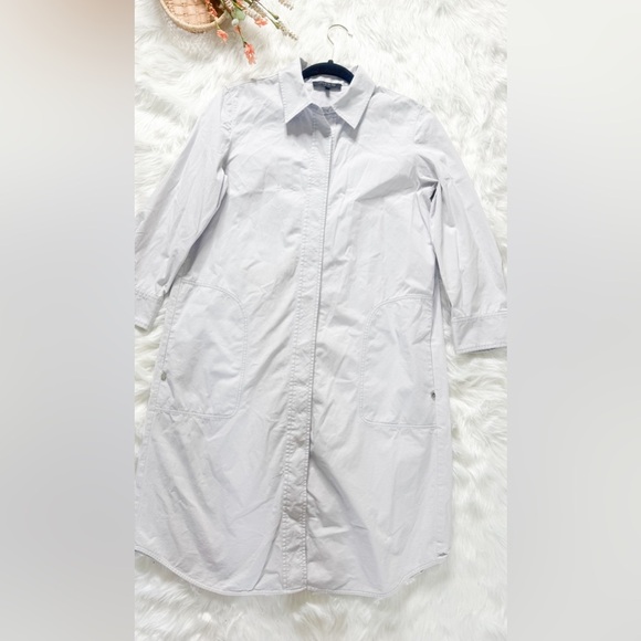 Women’s Lafayette 148 New York Casual Button Down Shirt Dress SMALL - Picture 1 of 3
